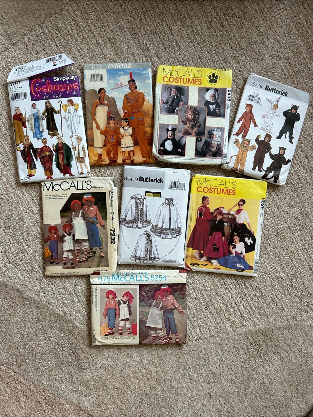 Vintage Costume Sewing Pattern Lot Of 8